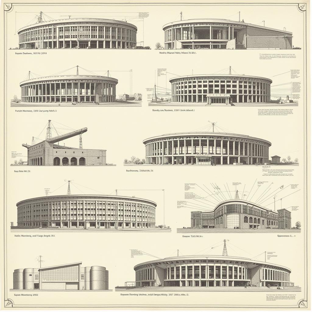 Historische Baupläne der BayArena