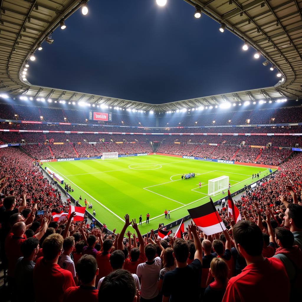 Fans in der BayArena