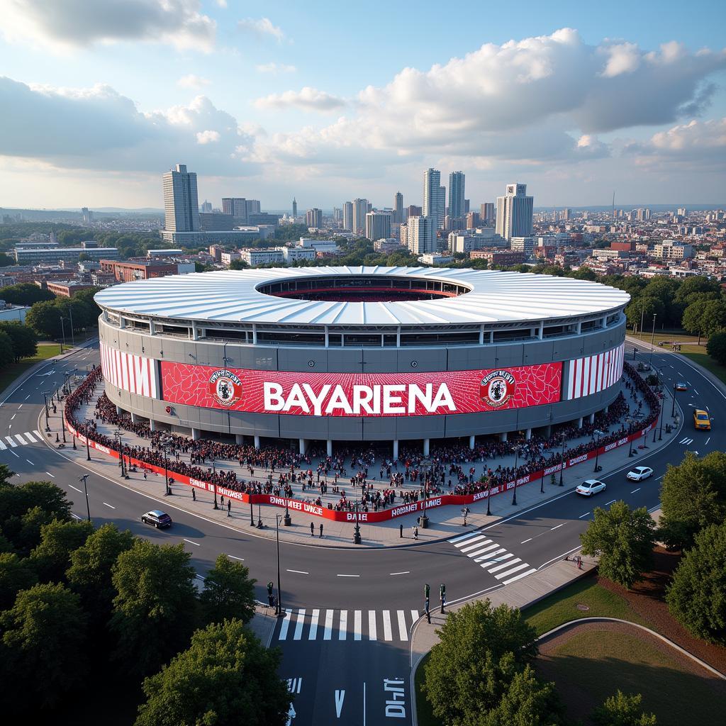 Die BayArena in 51368 Leverkusen