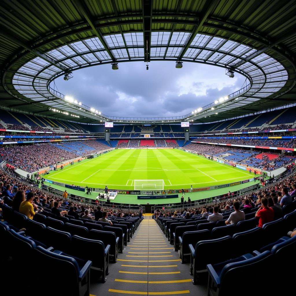 Innenansicht der BayArena Leverkusen: Atmosphäre und Ausstattung