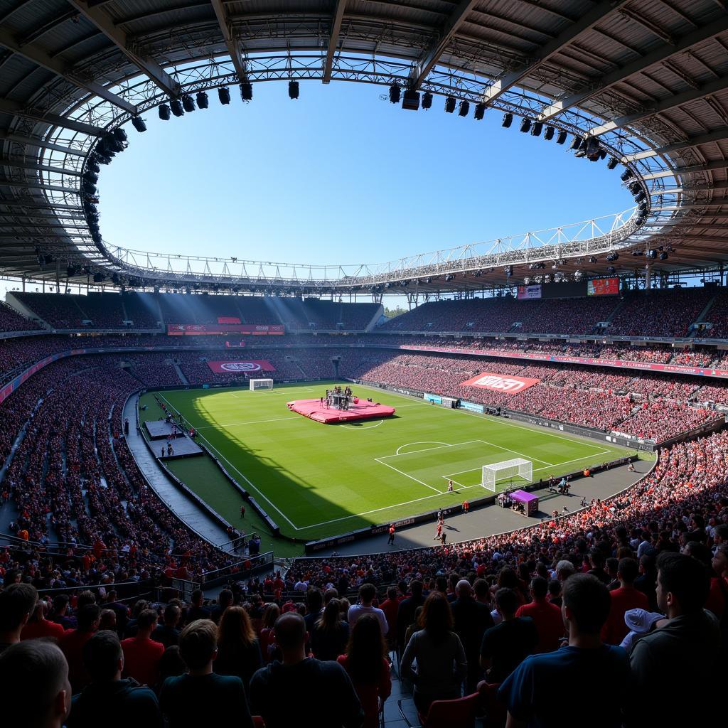 Die BayArena als Konzerthalle