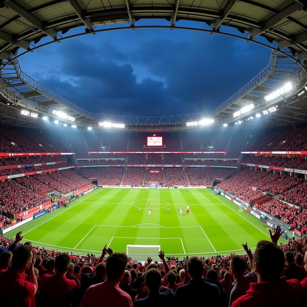 Bayer Leverkusen spielt in der Champions League in der BayArena