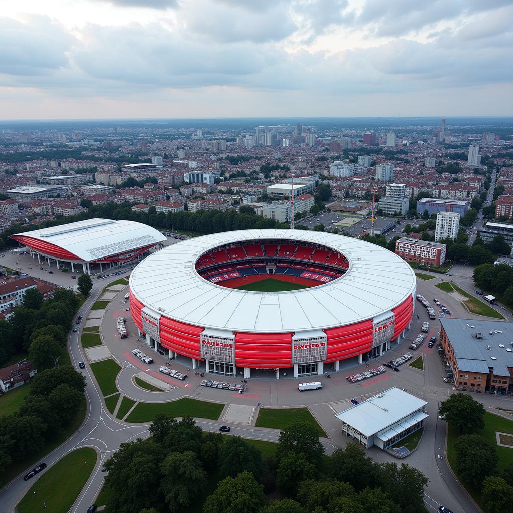 Die BayArena: Ein modernes Fußballstadion im Herzen von Leverkusen