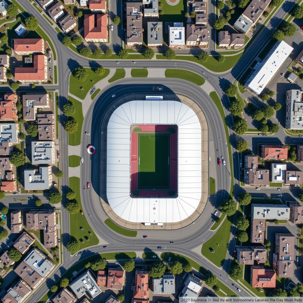 Umgebung der BayArena auf Google Earth