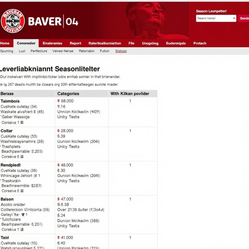 Online-Bestellung der Dauerkarte auf der Website von Bayer 04 Leverkusen.