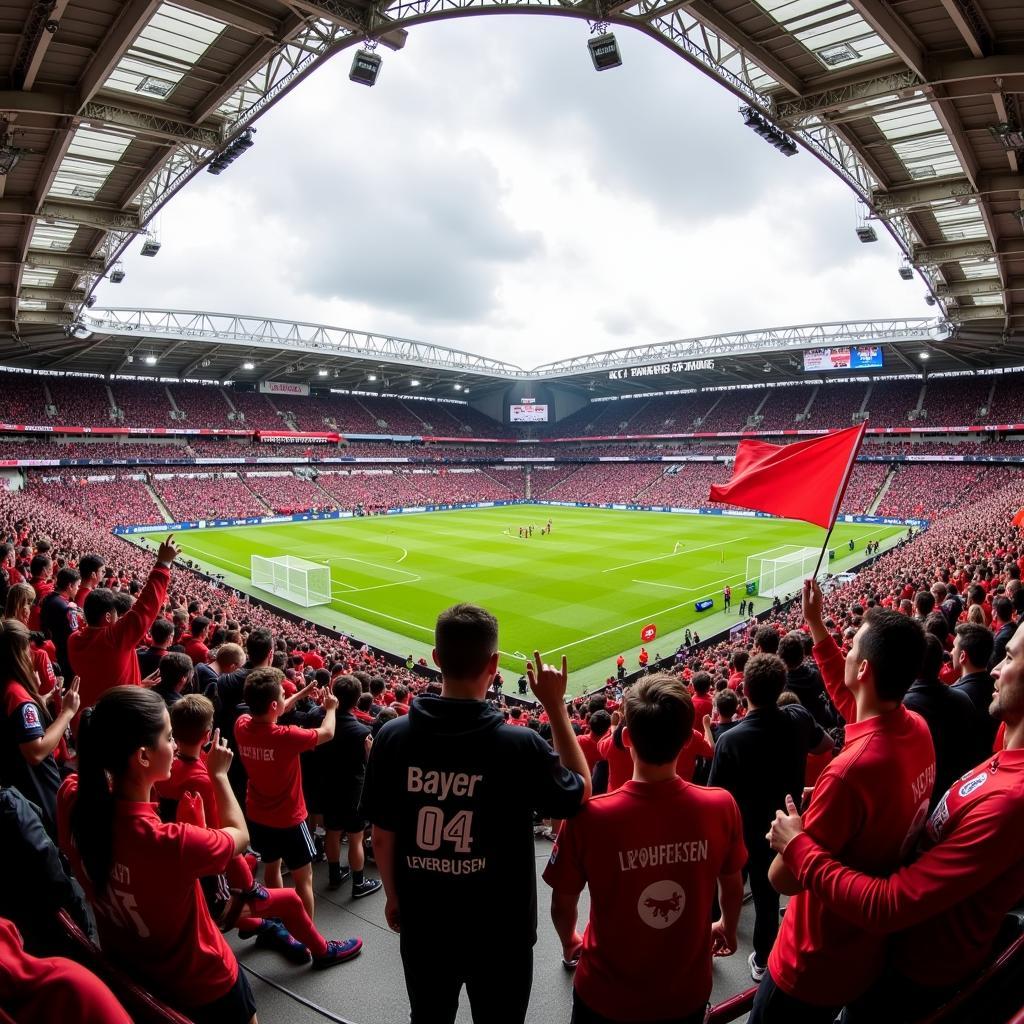 Fans tragen stolz das Auswärtstrikot im Stadion