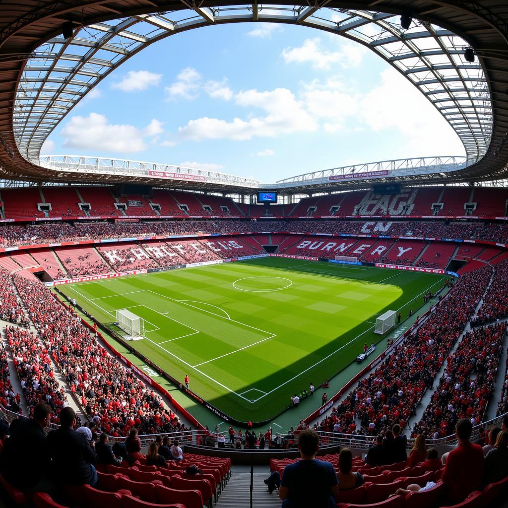 Die BayArena - Heimstadion von Bayer 04 Leverkusen