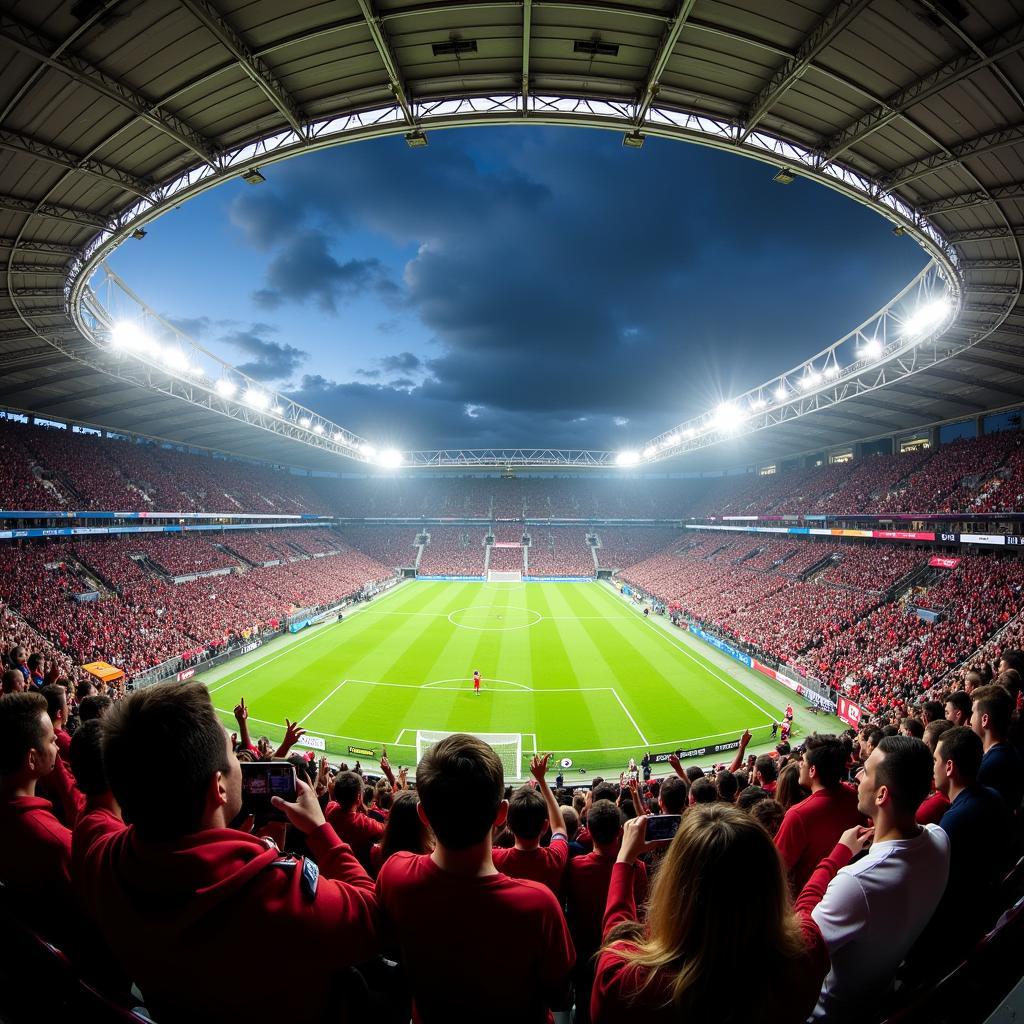 Die Fan-Atmosphäre bei Spielen zwischen Bayer 04 Leverkusen und VfL Bochum