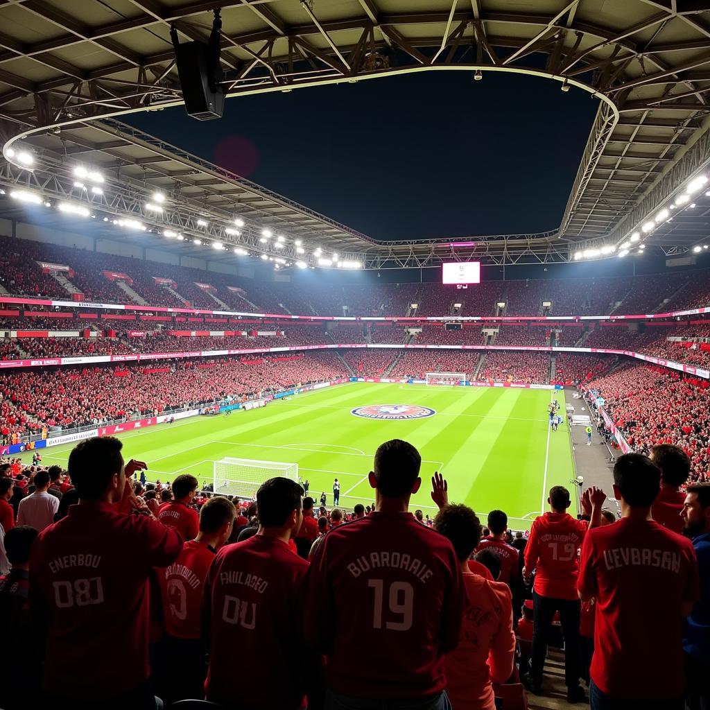 Bayer 04 Leverkusen Fanclub im Stadion