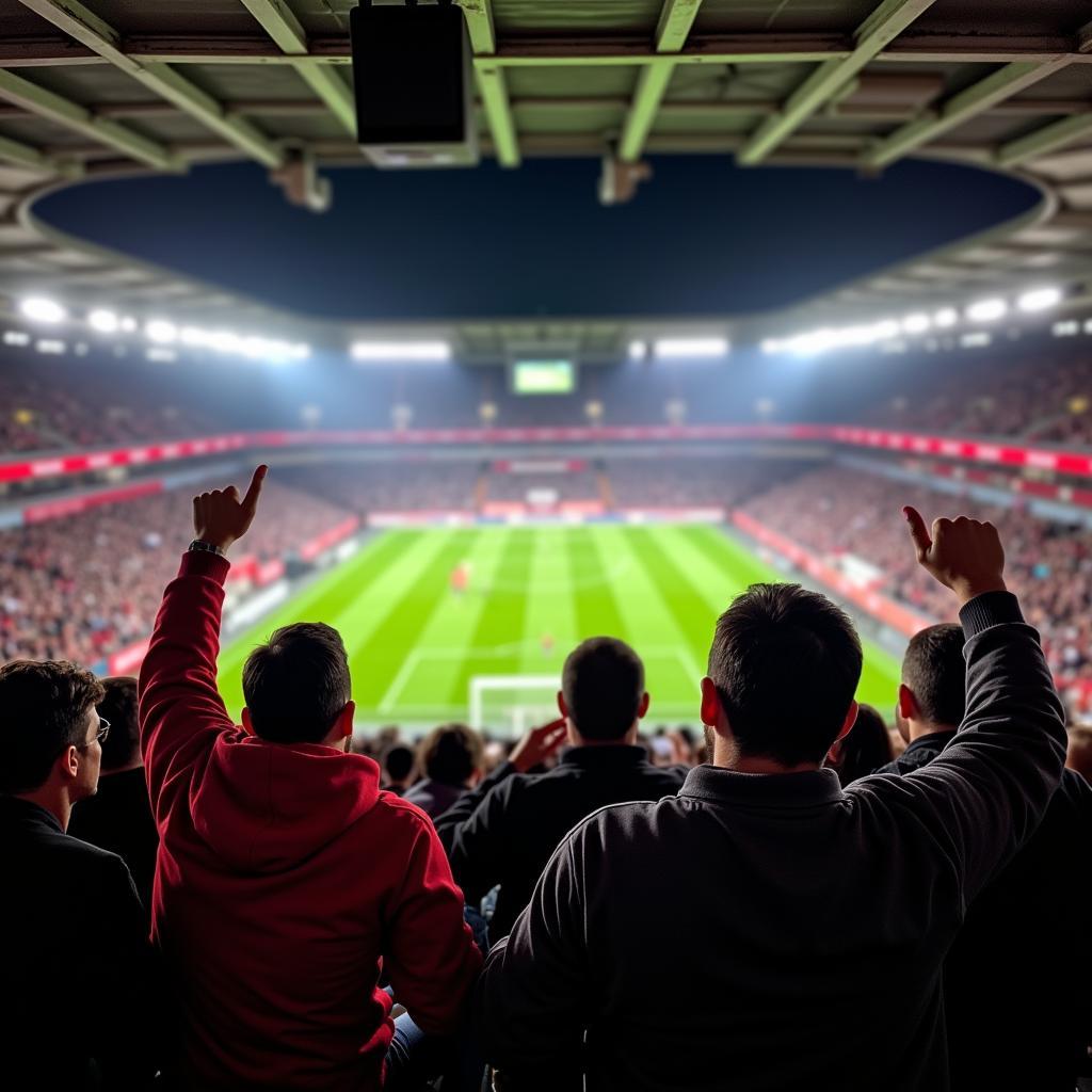 Bayer 04 Leverkusen Fans beim Spiel