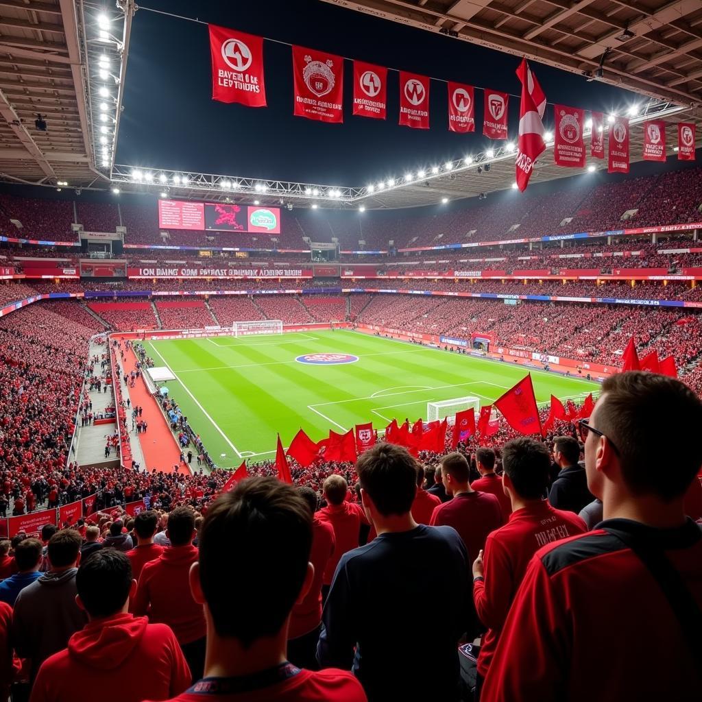 Bayer 04 Leverkusen Fans im Stadion