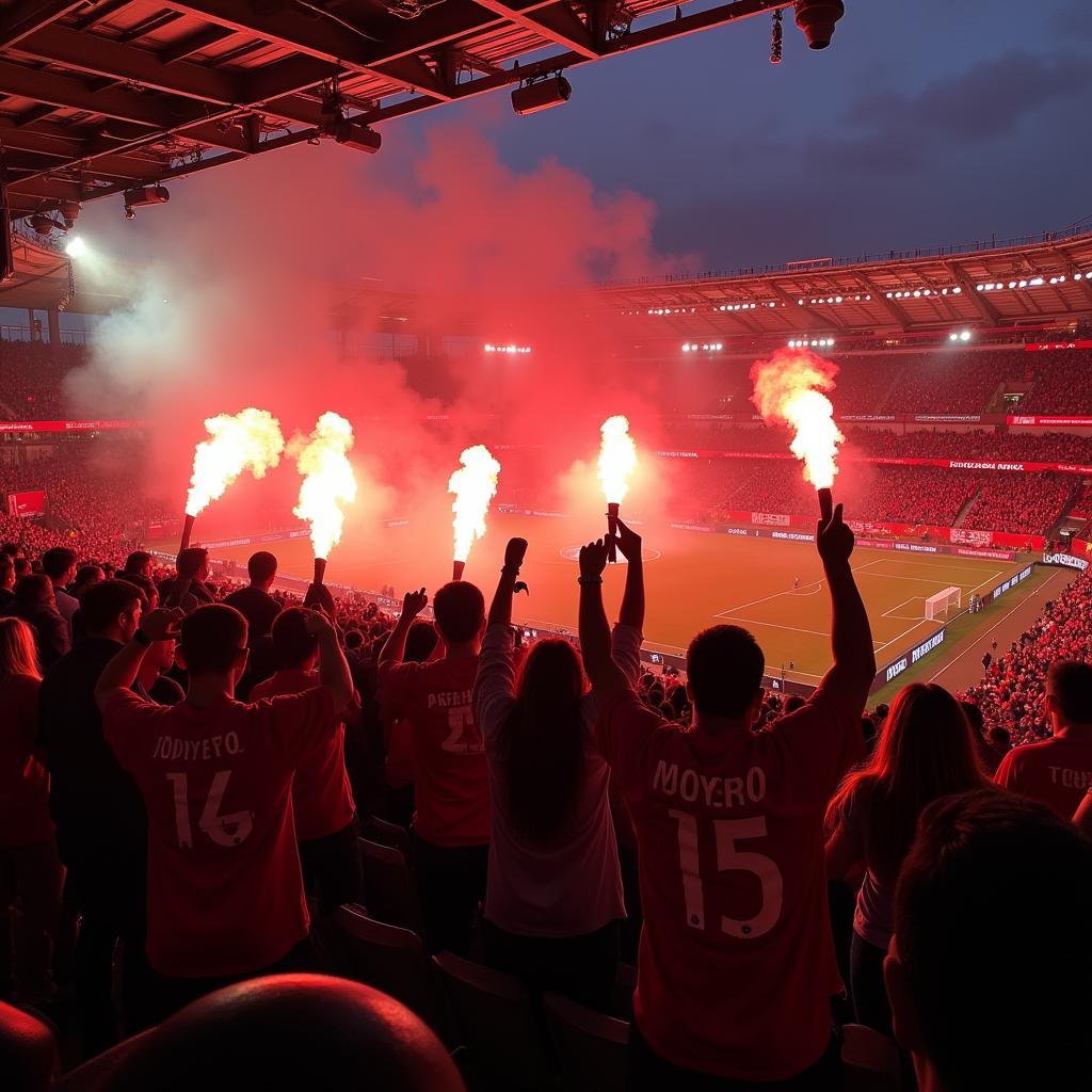 Bayer 04 Leverkusen Fans im Jahr 2000