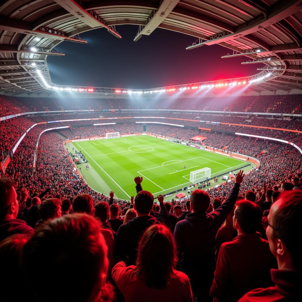 Bayer 04 Leverkusen Jahreskarte: Fans im Stadion.