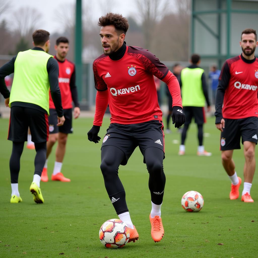 Bayer 04 Leverkusen Mannschaft 2024 im Training