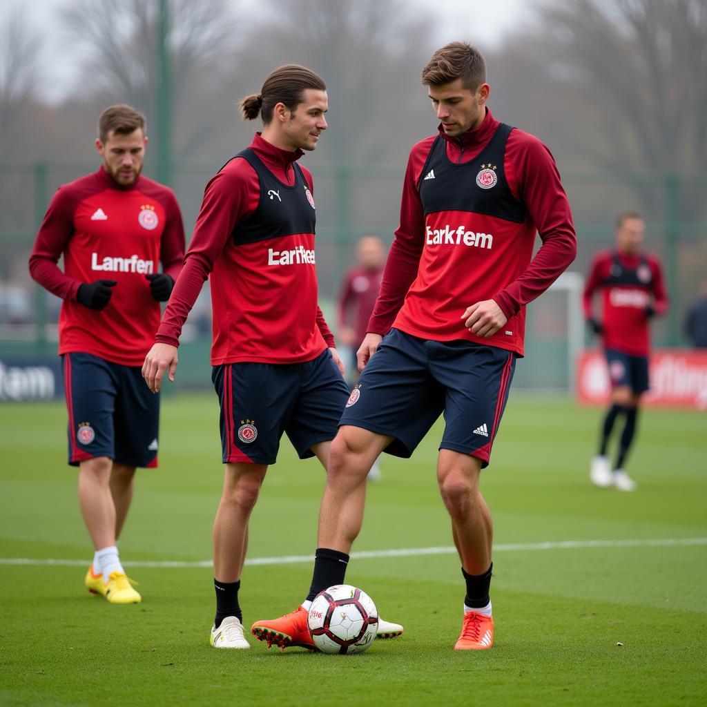 Bayer 04 Leverkusen Nationalspieler im Training