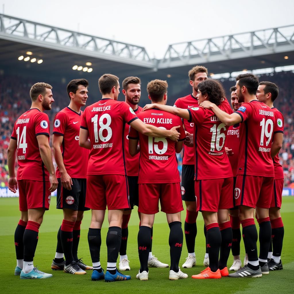 Teamwork bei Bayer 04 Leverkusen