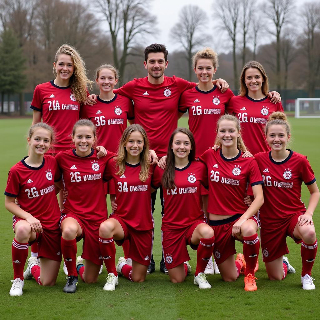 Bayer 04 Leverkusen U15 Mädchen Mannschaftsfoto