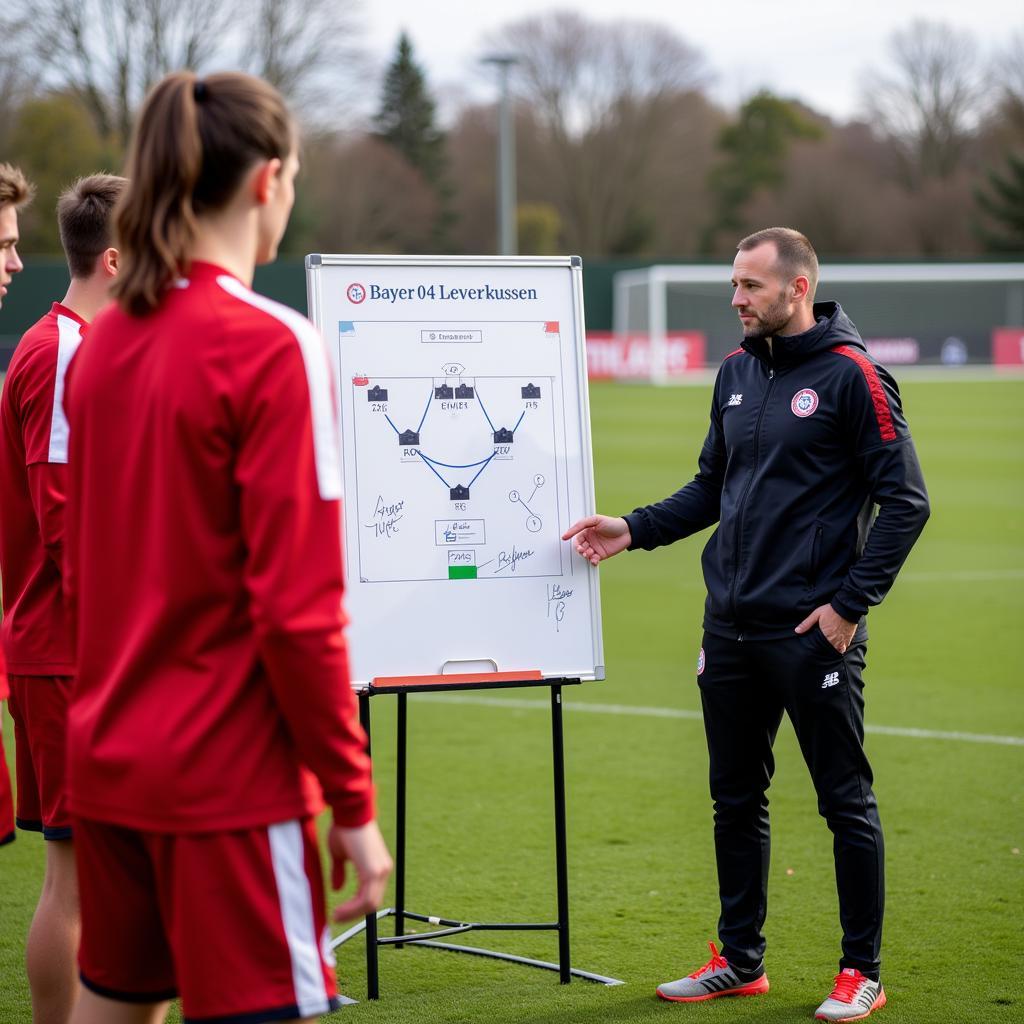 Bayer 04 Leverkusen U19 Taktikbesprechung vor dem Finale gegen 1. FC Köln