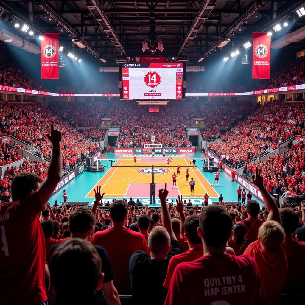 Bayer 04 Leverkusen Volleyball Heimspielstätte mit Fans