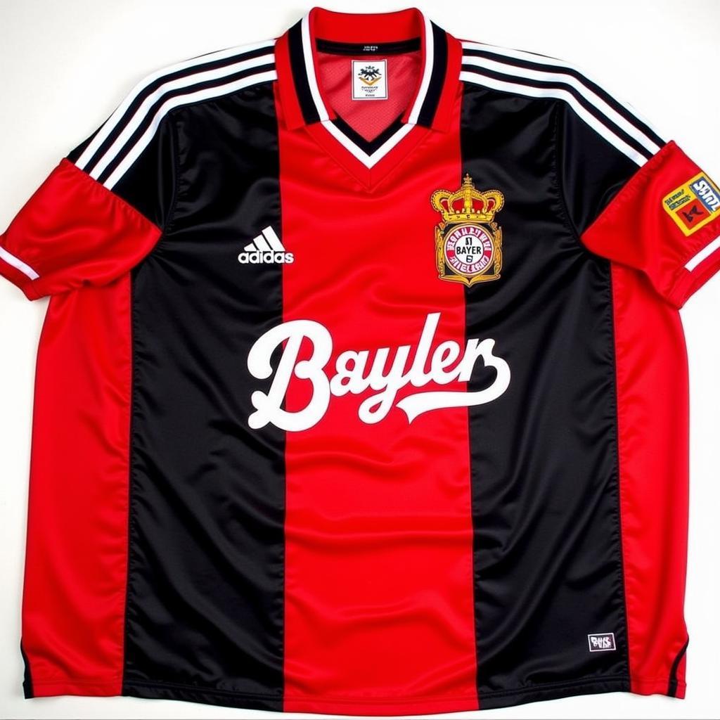 Bayer Leverkusen Heimtrikots 1995: Ein detaillierter Blick auf das Design, die Farben und das Vereinslogo.