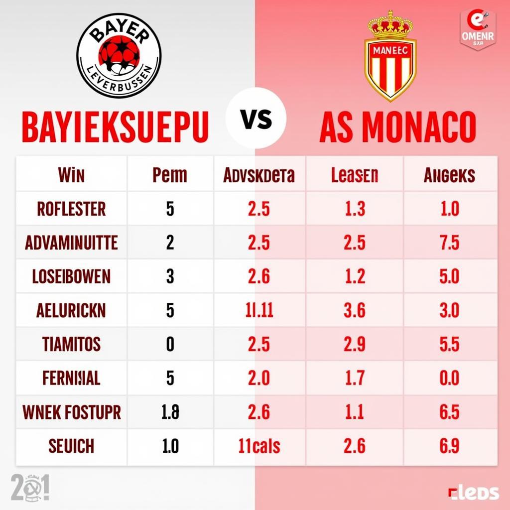 Kopf-an-Kopf-Vergleich zwischen Bayer Leverkusen und AS Monaco