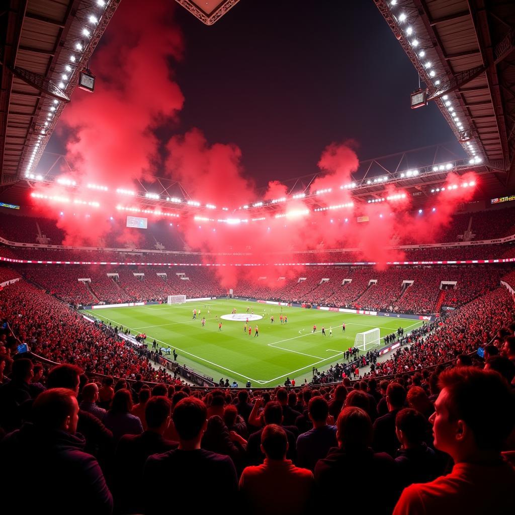 Spieltag-Atmosphäre in der BayArena Leverkusen