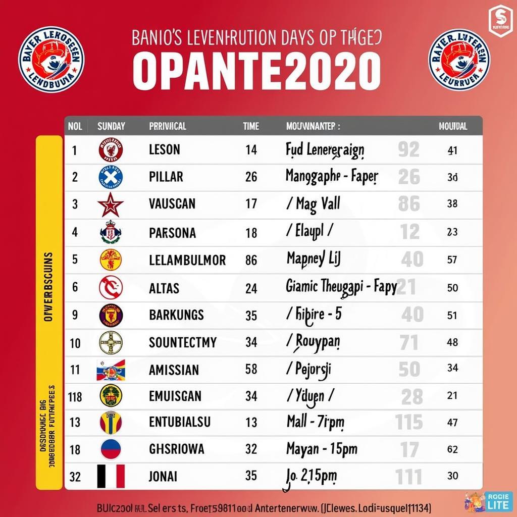 Bayer Leverkusen Bundesliga Spielplan 2023/24