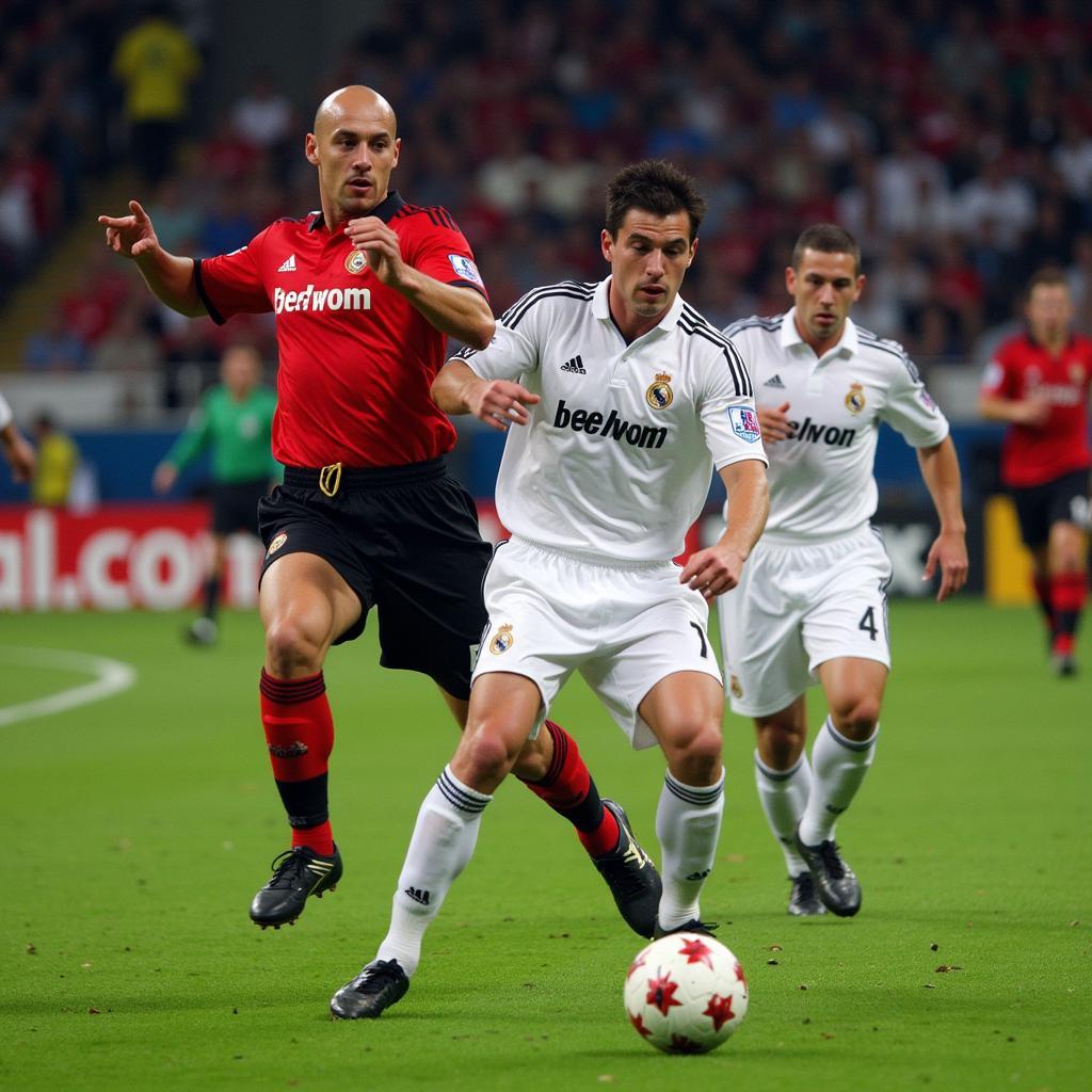 Bayer Leverkusen im Champions League Finale 2002 gegen Real Madrid