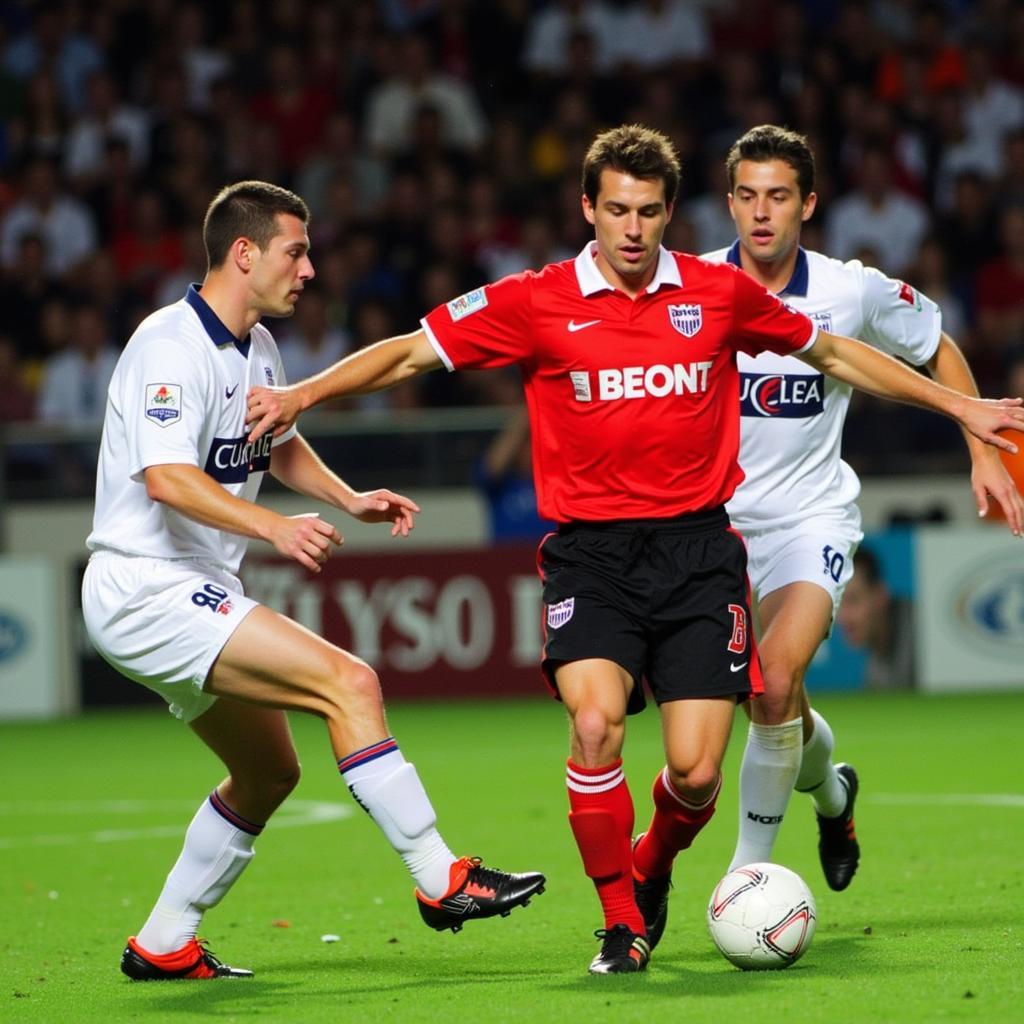 Bayer Leverkusen im Champions League-Finale 2002.