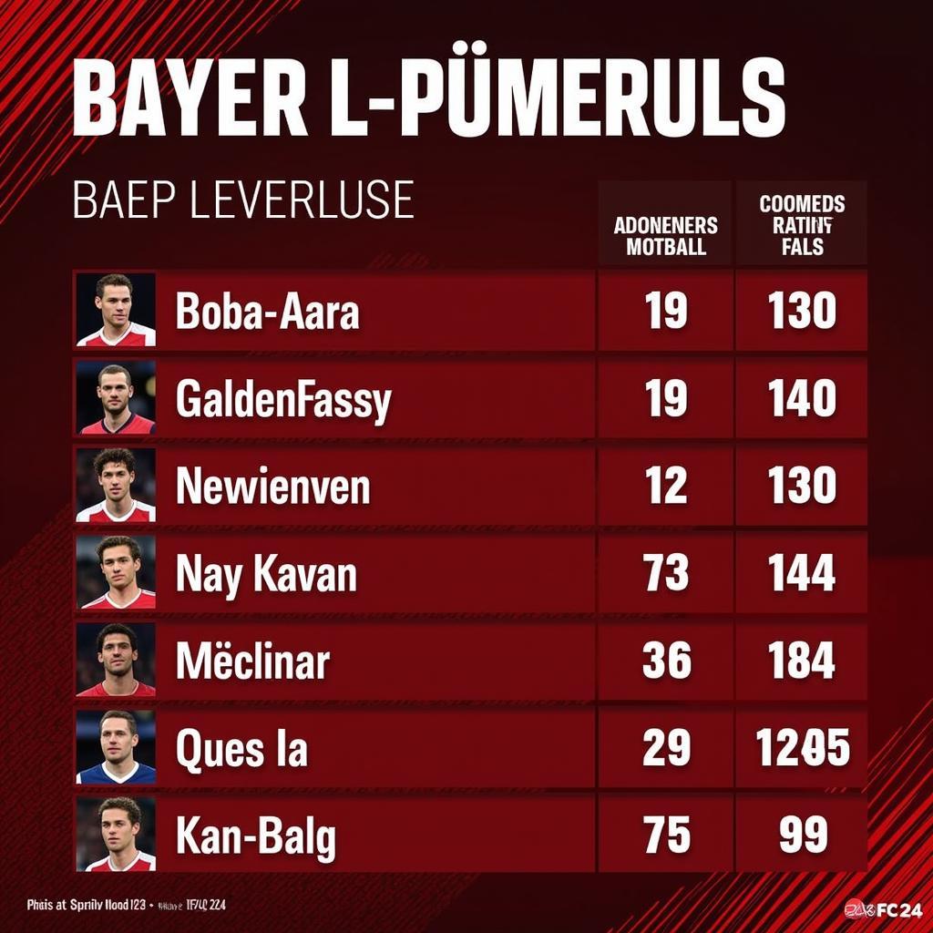 Spielerbewertungen von Bayer Leverkusen in EA FC 24