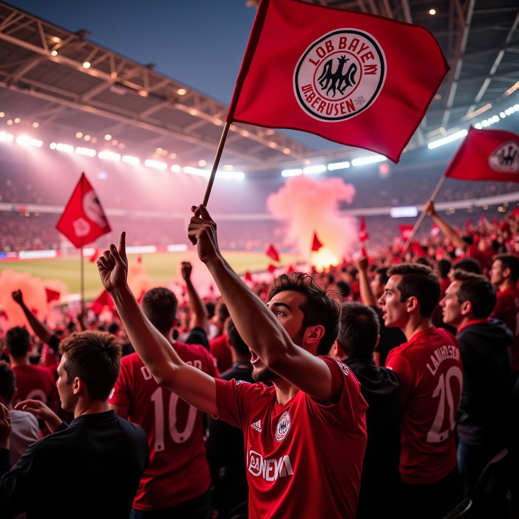 Bayer Leverkusen Fans im Stadion