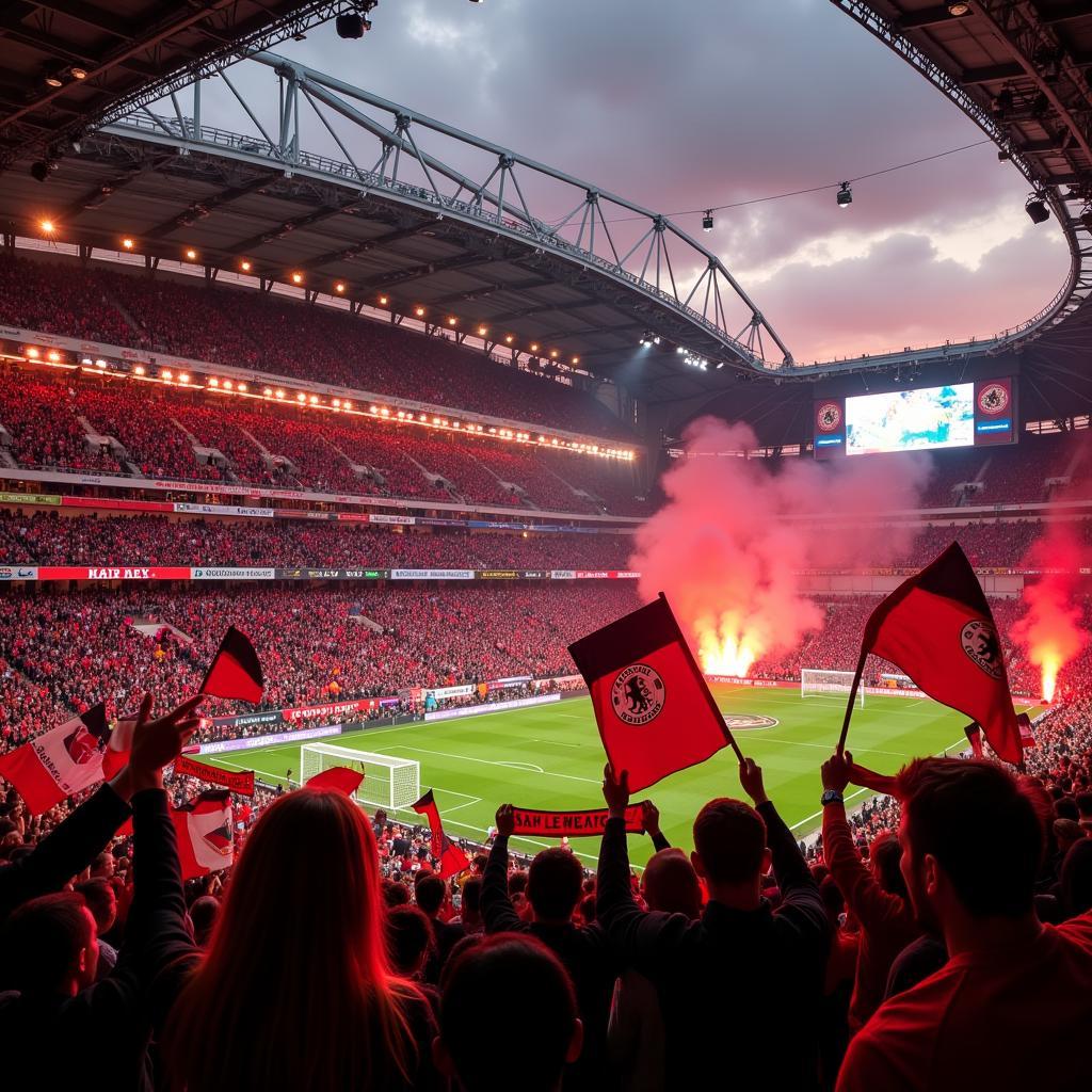 Bayer Leverkusen Fans in der BayArena