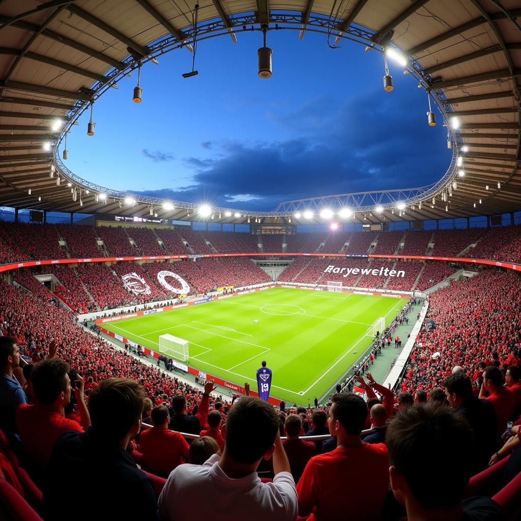 Bayer Leverkusen Fans in der BayArena