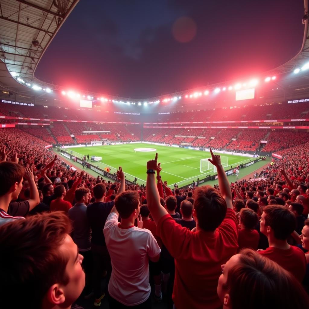 Bayer Leverkusen Fans in der BayArena am 26. Spieltag der Bundesliga 2019