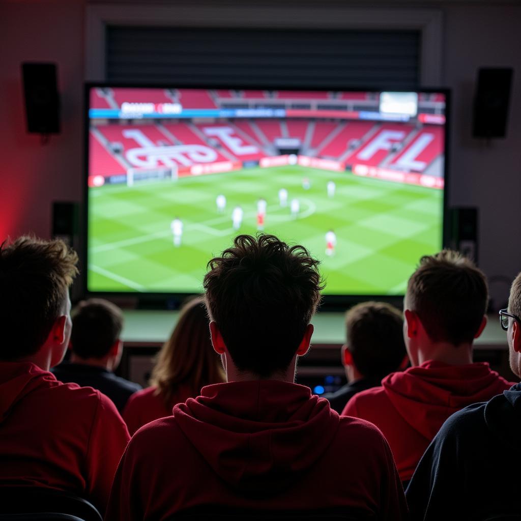 Bayer Leverkusen Fans schauen DAZN Highlights