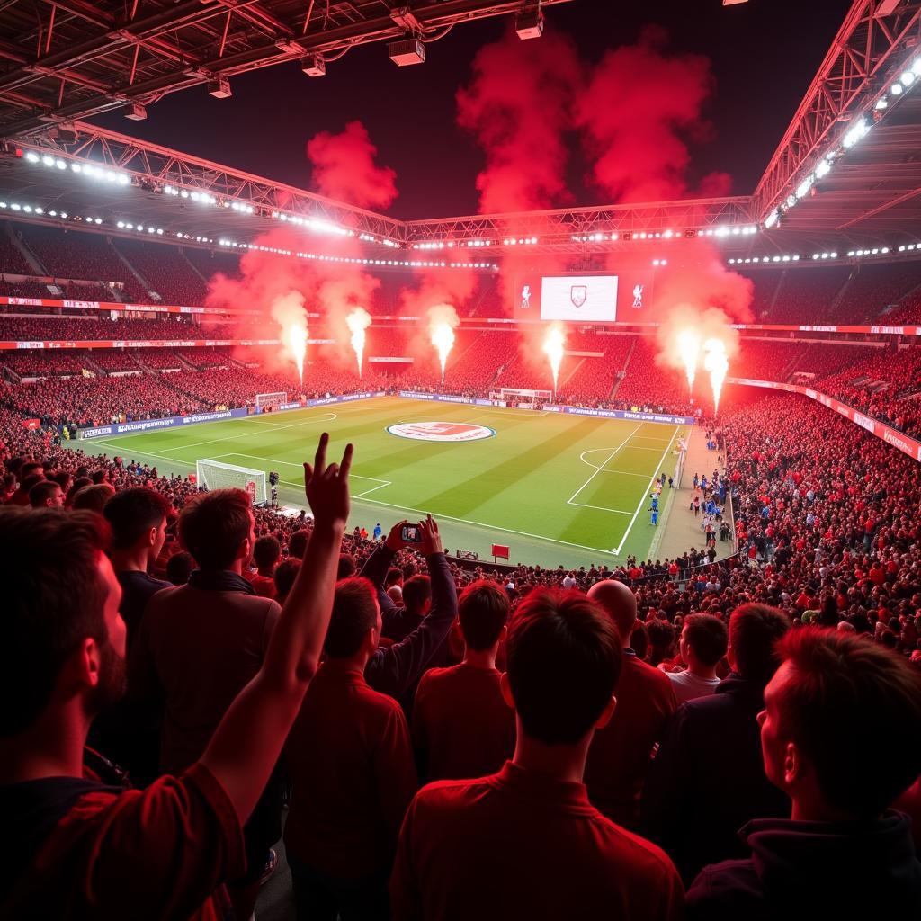 Bayer Leverkusen Fans im Stadion