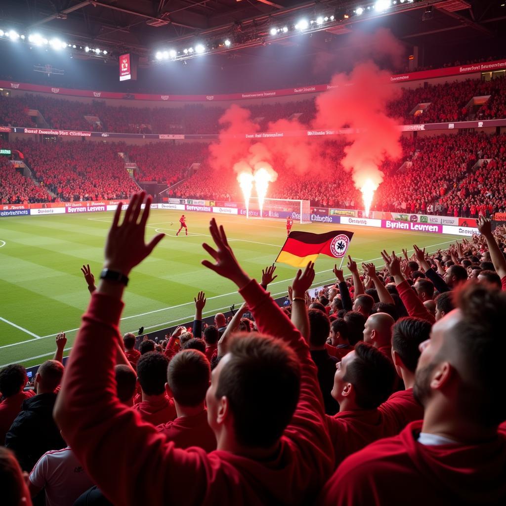 Bayer Leverkusen FC 24 Fans in der BayArena