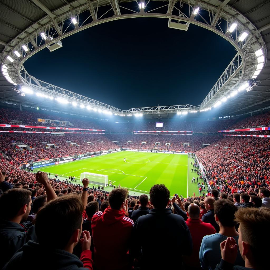 Bayer Leverkusen vs. FC Bayern München im DFB-Pokal:  Elektrisierende Stadionatmosphäre