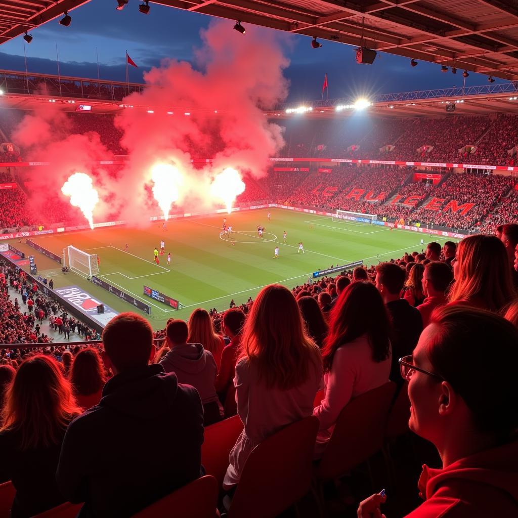 Fans der Bayer Leverkusen Frauen 17/18