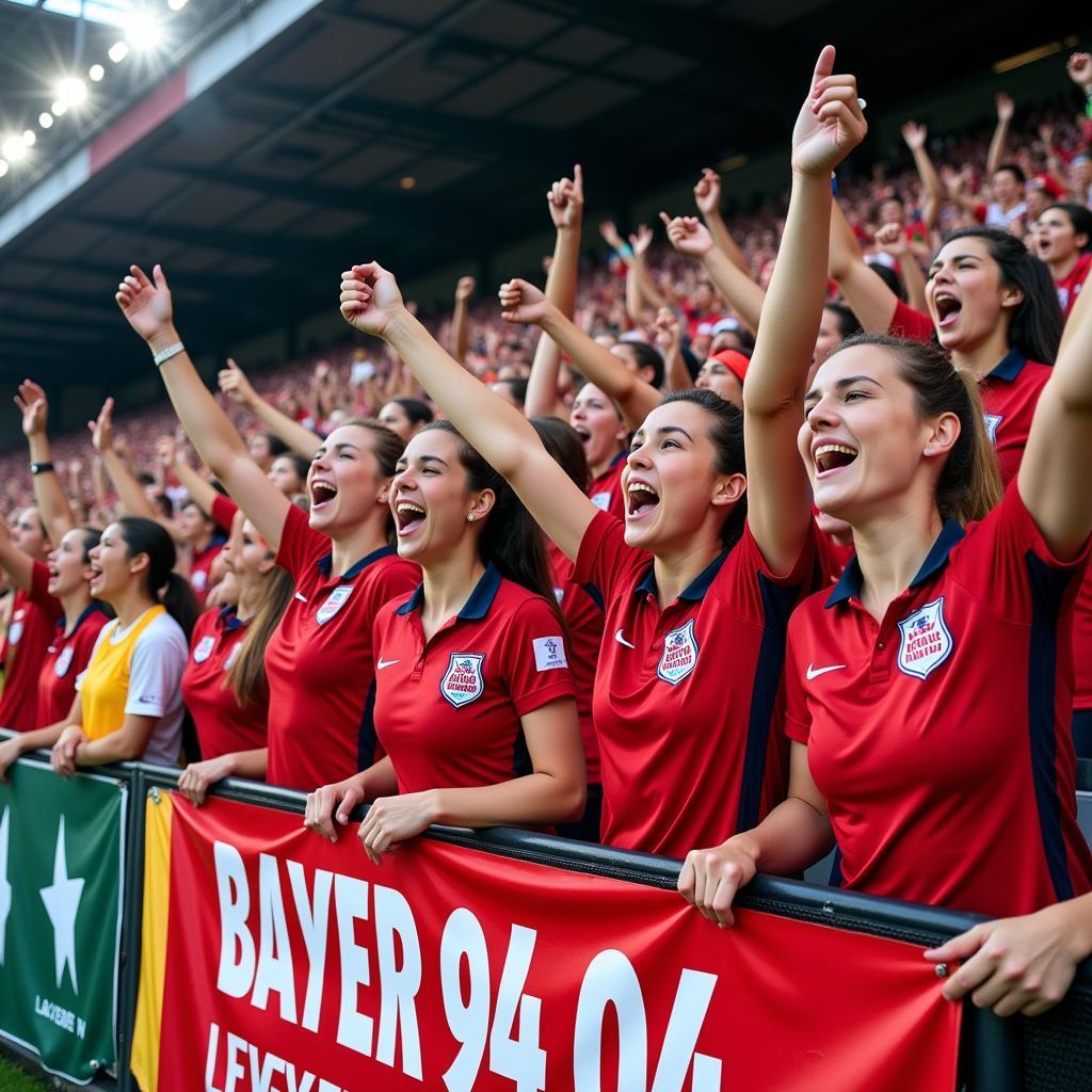 Bayer Leverkusen Frauenfußball Fans im Stadion