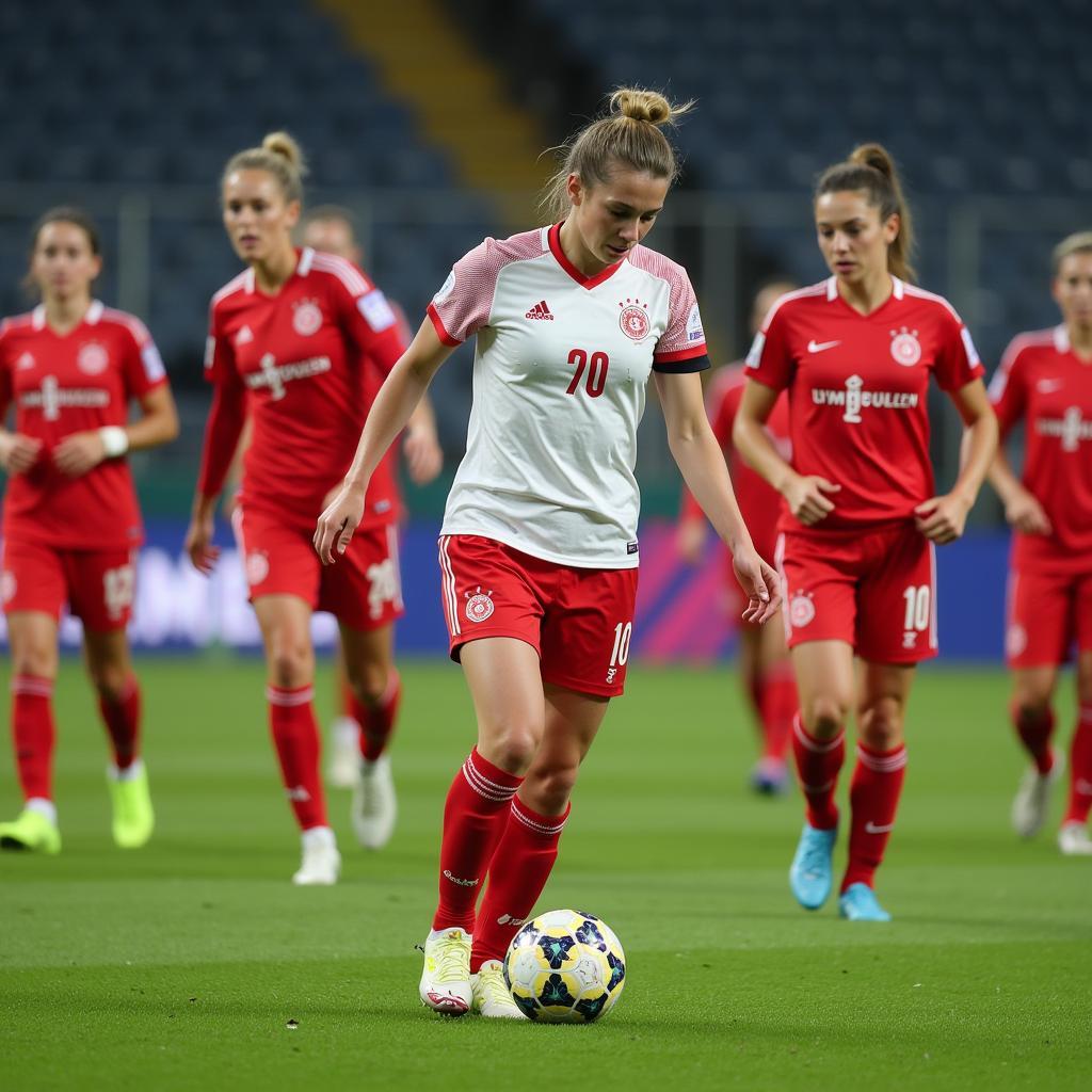 Bayer Leverkusen Frauenfußball Spielerinnen beim Training