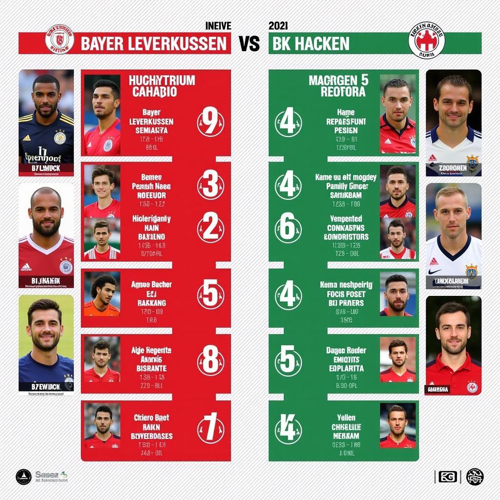 Bayer Leverkusen gegen BK Häcken Spieler