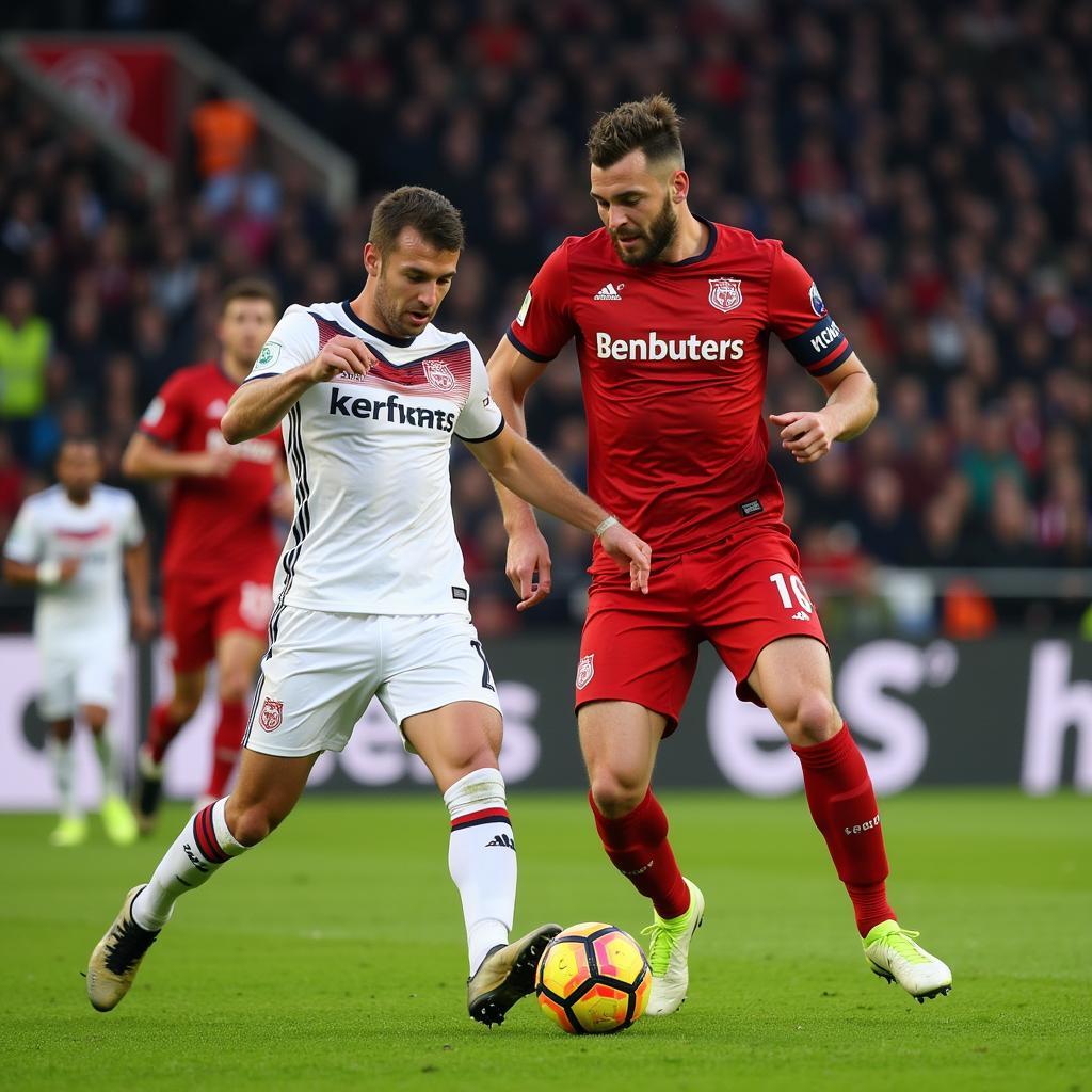 Bayer Leverkusen gegen 1. FC Heidenheim - Spielszene