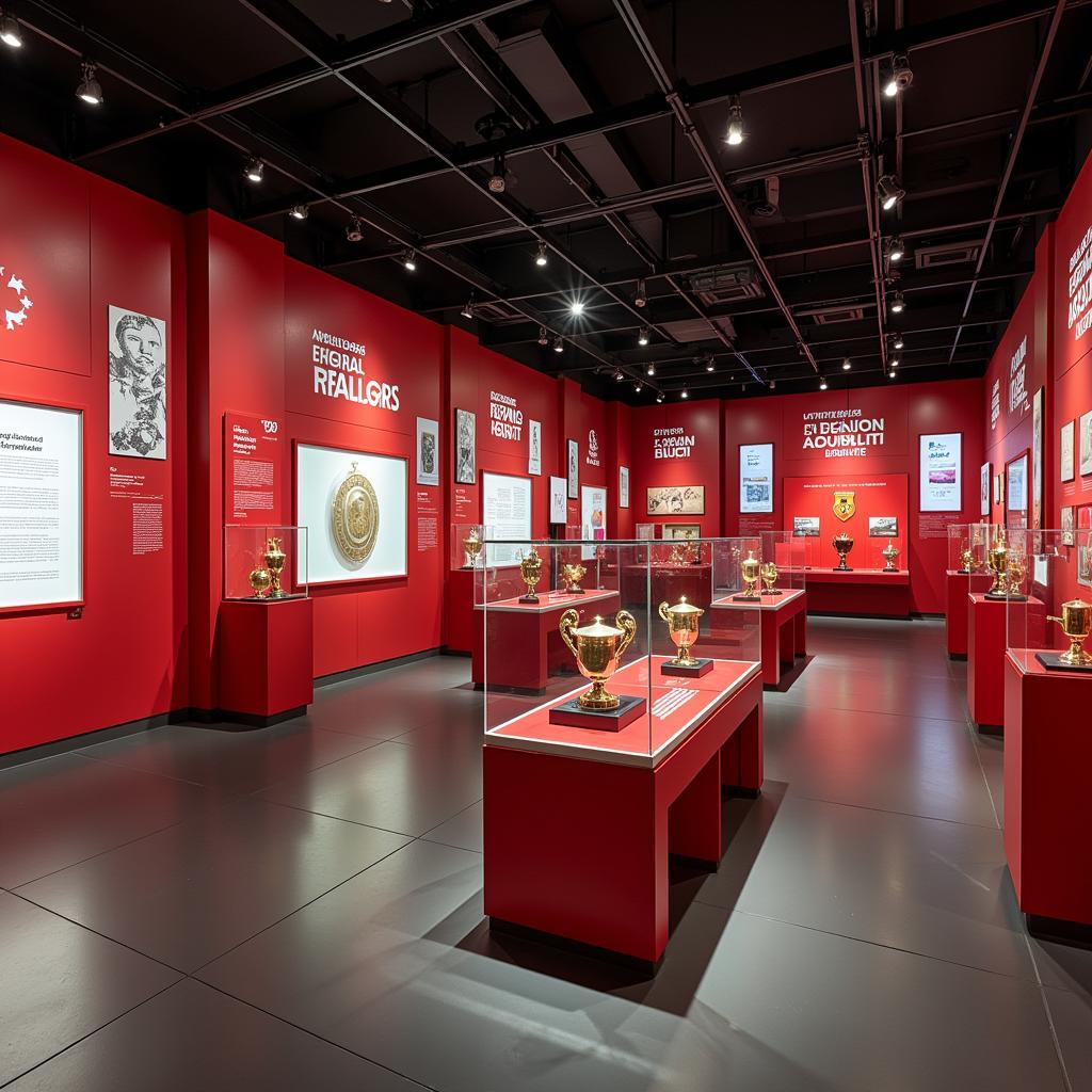 Bayer Leverkusen Museum:  Eine Reise durch die Geschichte des Vereins mit Trophäen und Erinnerungsstücken.