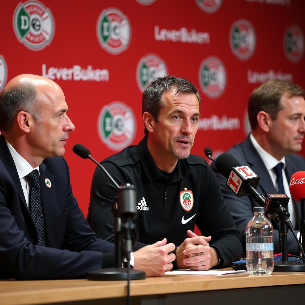 Pressekonferenz von Bayer Leverkusen