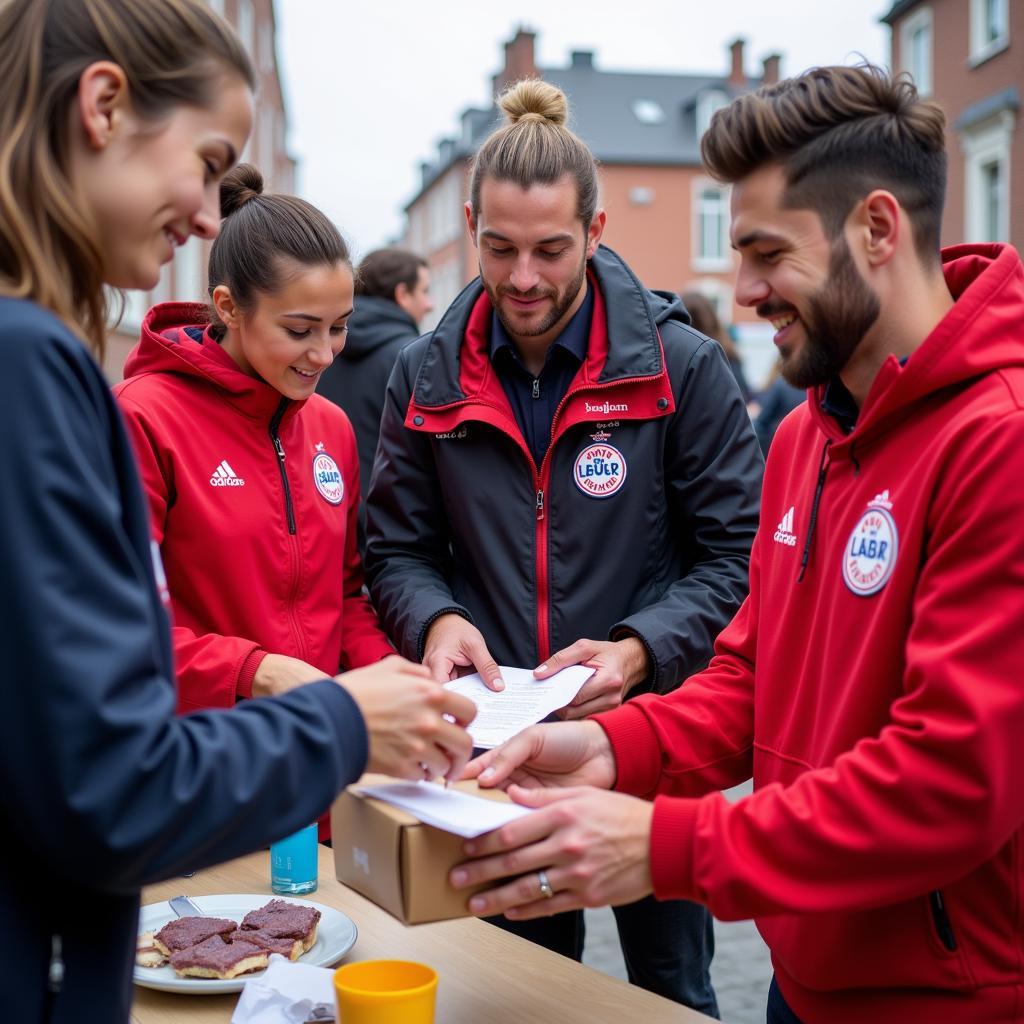 Bayer Leverkusen Soziale Projekte mit Mitarbeitern der Stadt