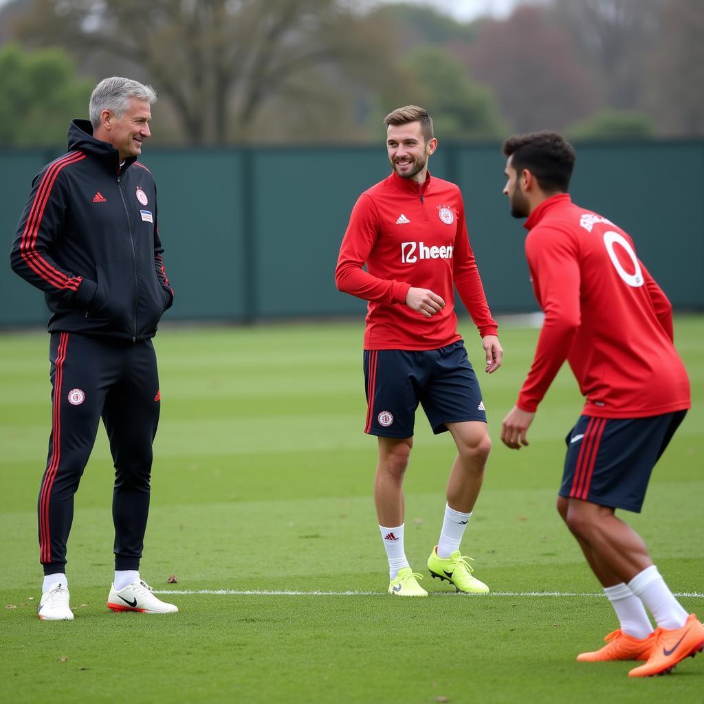 Bayer Leverkusen Spieler im Training