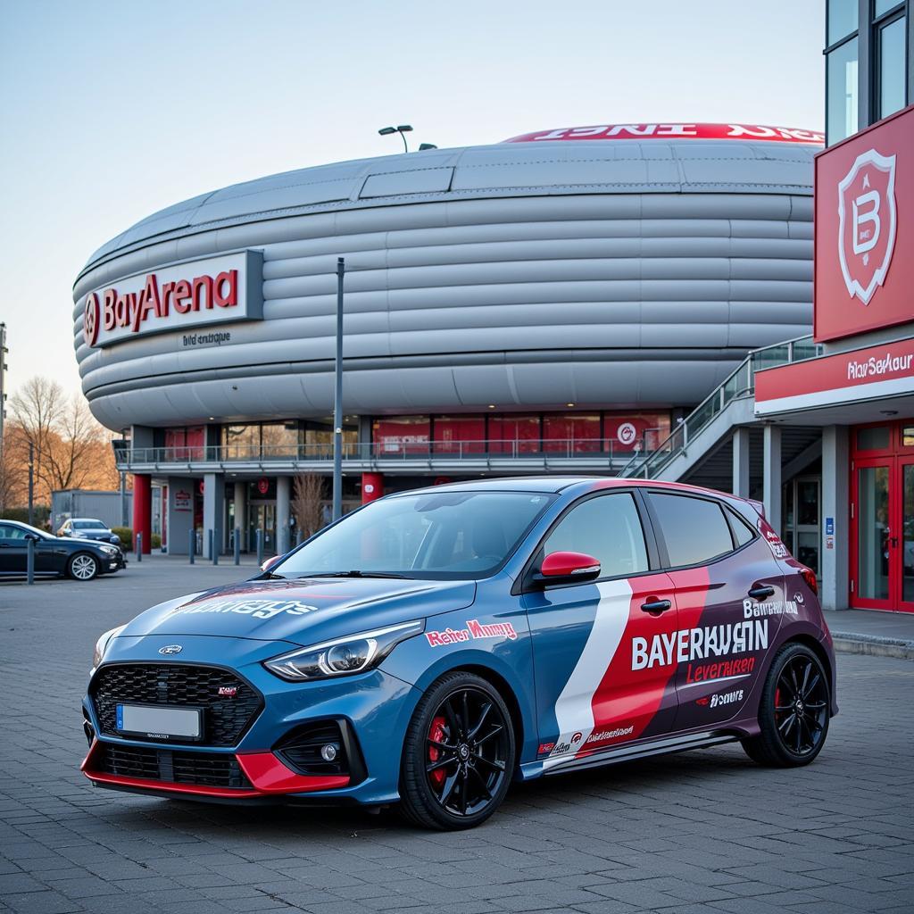 Ein Automobilhersteller als Sponsor von Bayer Leverkusen.