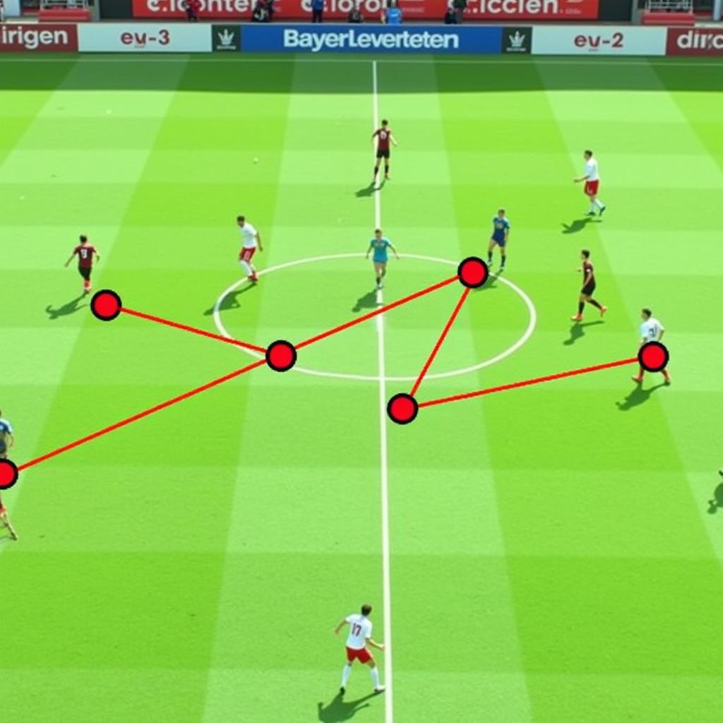 Taktische Aufstellung von Bayer Leverkusen in der Saison 2011/12.