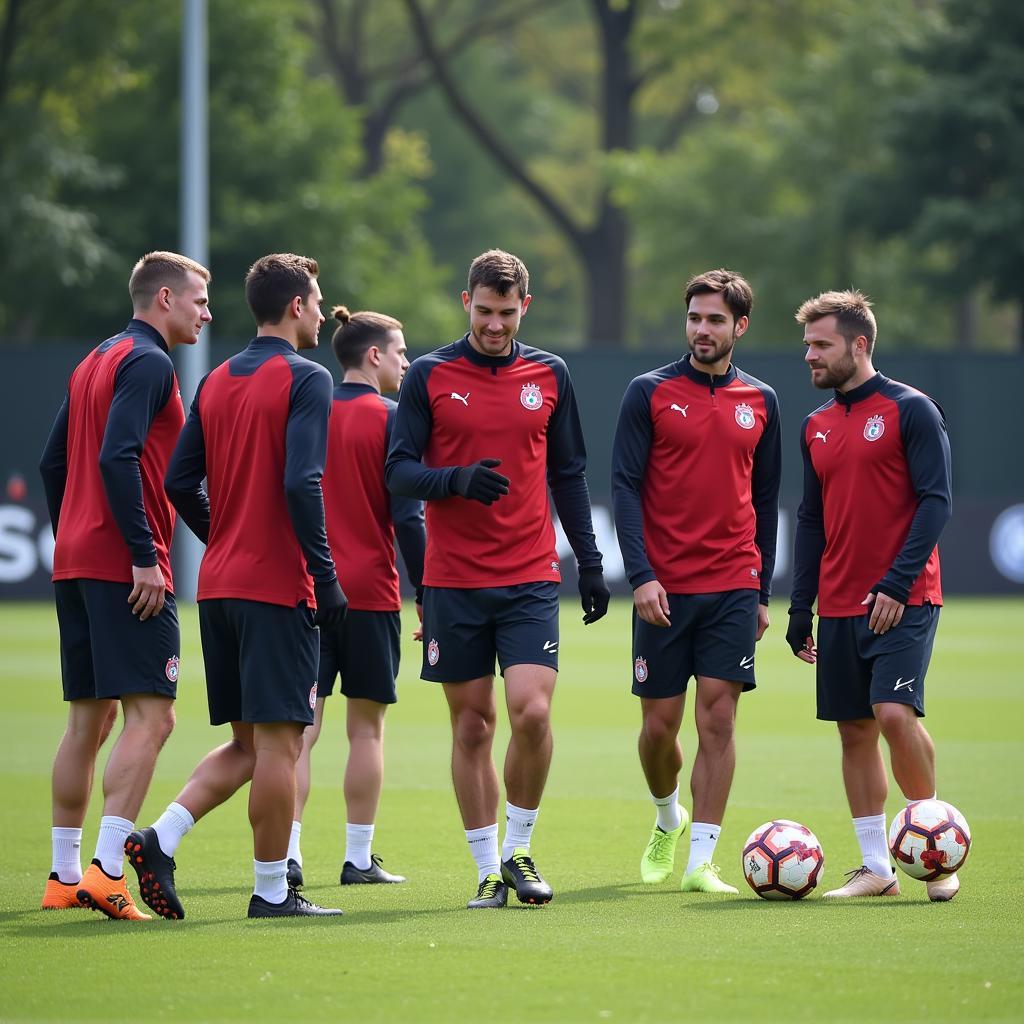 Trainingseinheit des Bayer Leverkusen Kaders 23/24.